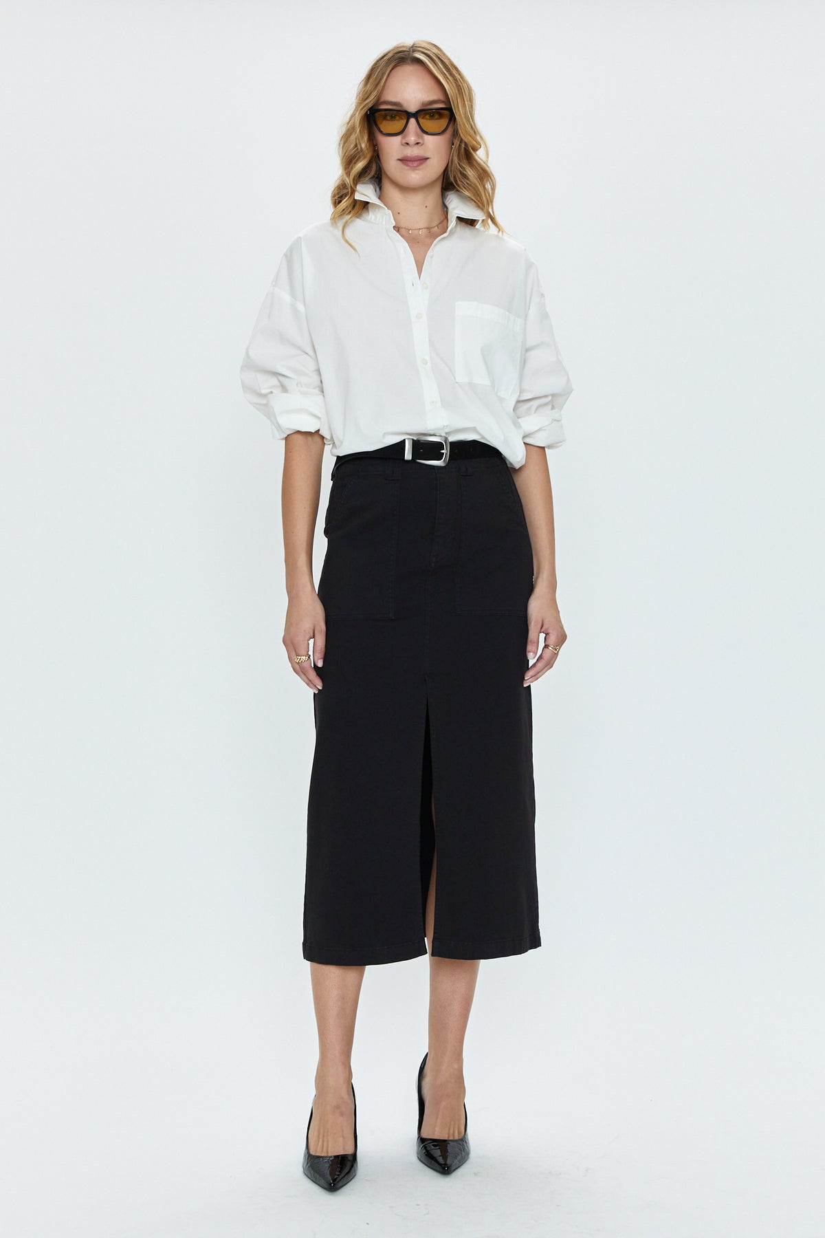 Pamela High Rise Utility Skirt - Black
            
              Sale